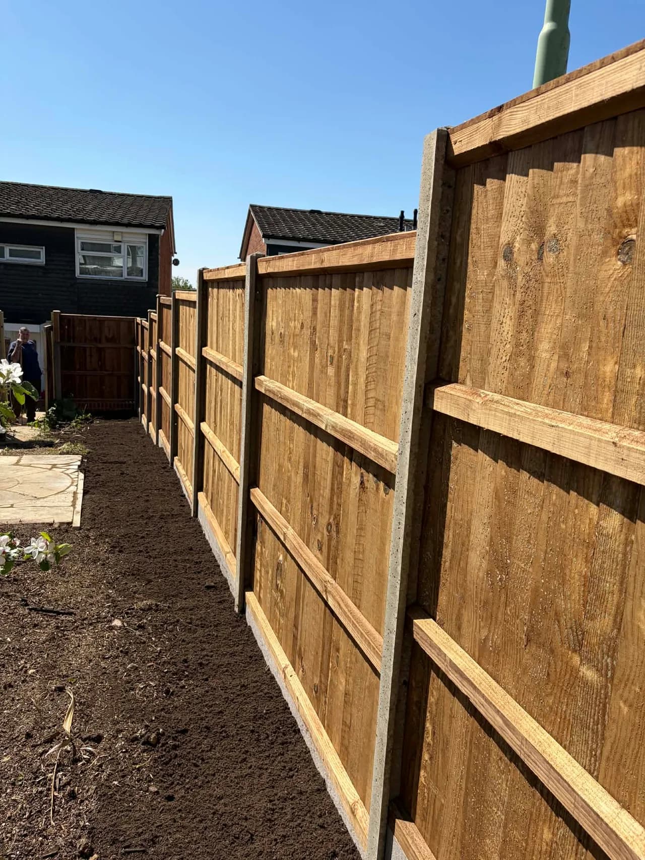 Garden fence installation